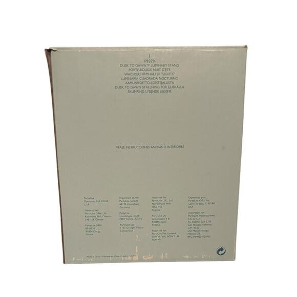 PartyLite P 9379 Dusk To Dawn Luminary Stand Candle Holder Home Decor Holiday - Picture 7 of 9